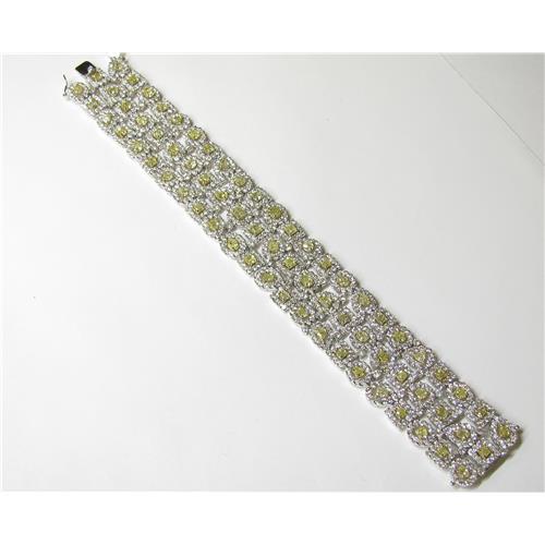 ladies 18k fancy yellow and white diamond Bracelet