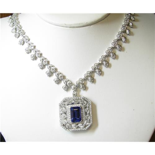 tanzanite and diamond necklace