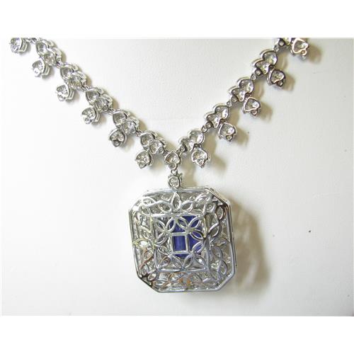 tanzanite and diamond necklace