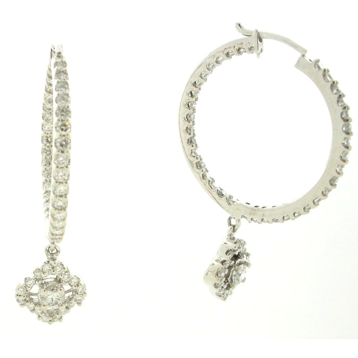 Diamond Hoop Earrings - z4754/646 Diamond Hoop Earrings - z4754/646