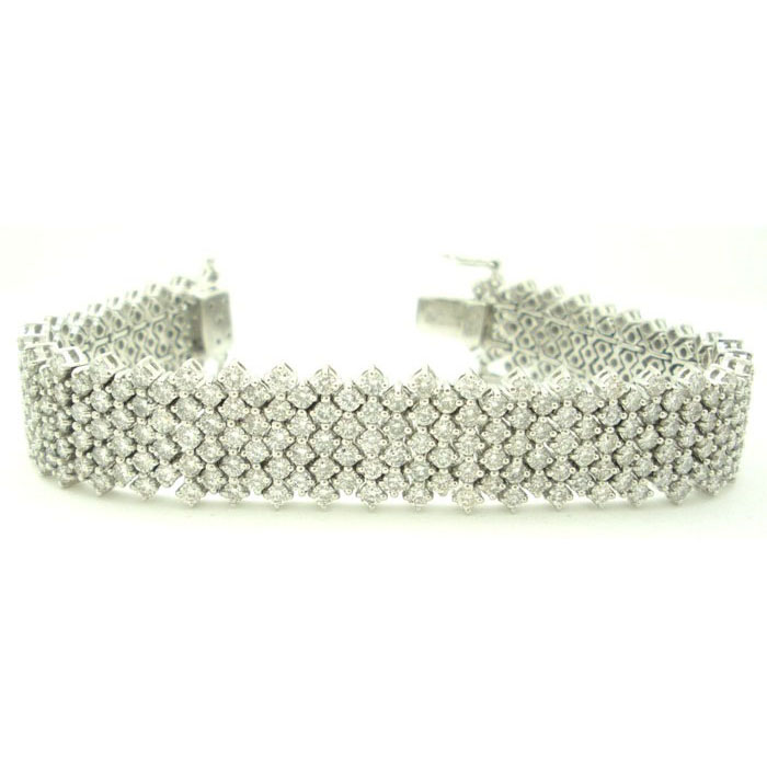 Diamond Cluster Bracelet - 000795 Diamond Cluster Bracelet - 000795