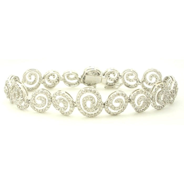 Diamond Bracelet in 18k White Gold - 000796 Diamond Bracelet in 18k White Gold - 000796