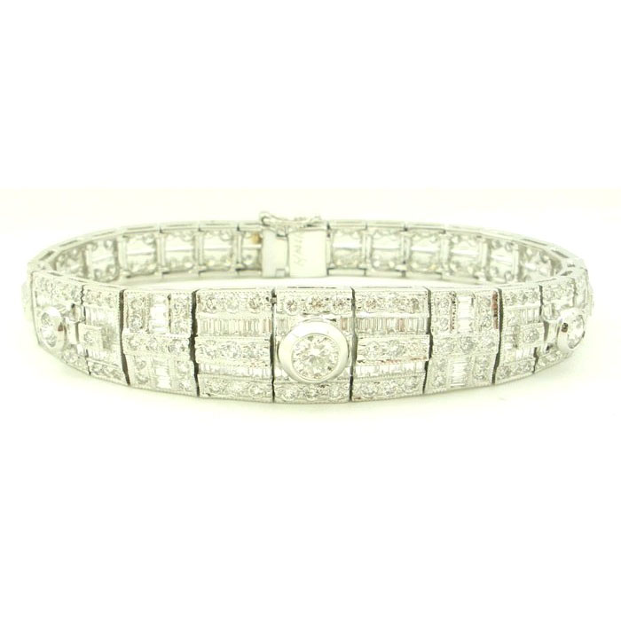 9.29 Carat Antique Style Diamond Bracelet - z4347/955
