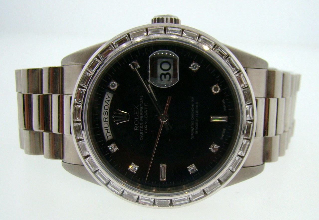 Mens Rolex 18k white gold  Presidential Watch