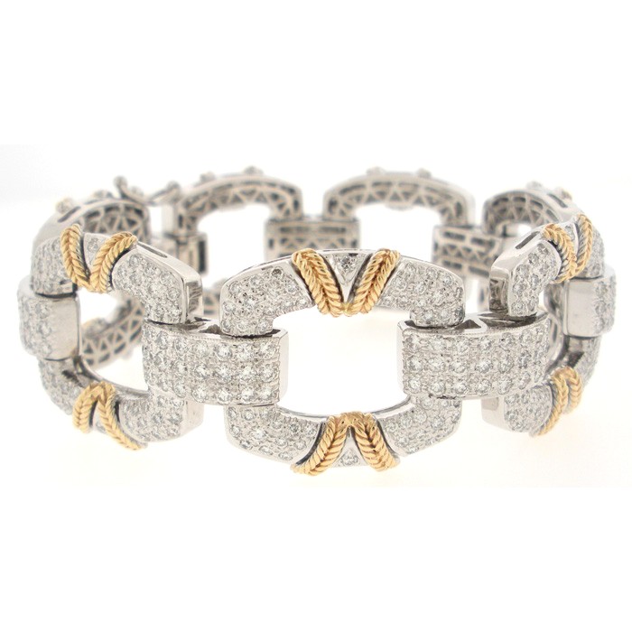 Gorgeous Two Tone Diamond Bracelet - z4842