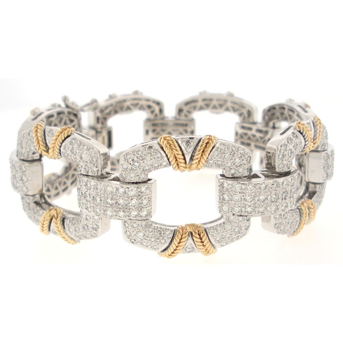 Gorgeous Two Tone Diamond Bracelet - z4842 Gorgeous Two Tone Diamond Bracelet - z4842