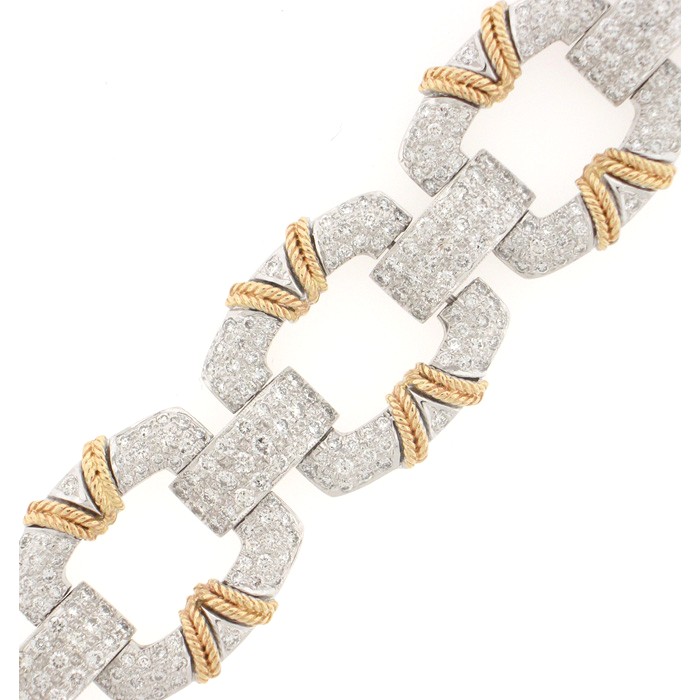 Gorgeous Two Tone Diamond Bracelet - z4842