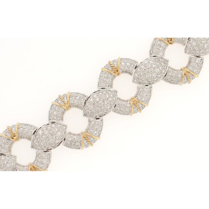 Beautiful Two Tone Diamond Bracelet - z4868
