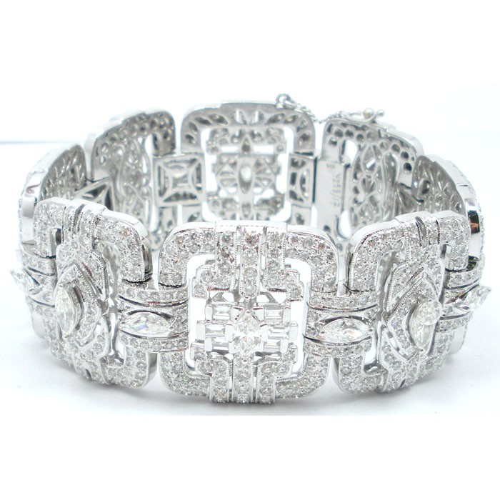 Deco Antique Style Diamond Bracelet - z5183 Deco Antique Style Diamond Bracelet - z5183