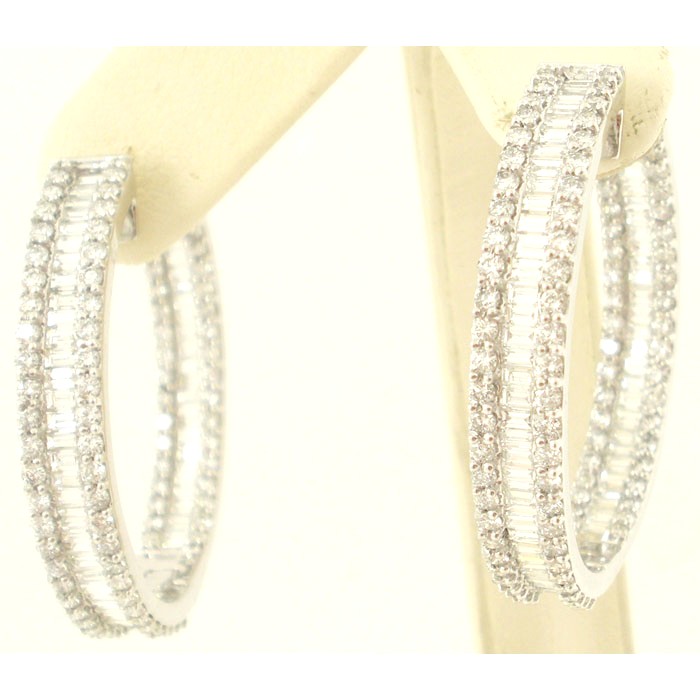 Exquisite Diamond Hoop Earrings - z5286 Exquisite Diamond Hoop Earrings - z5286