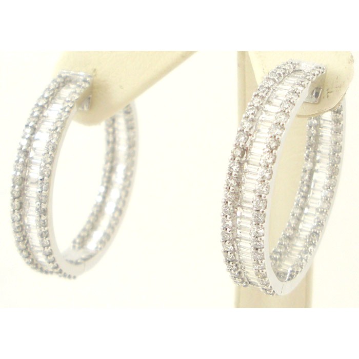 Brilliant Diamond Hoop Earrings - z5353