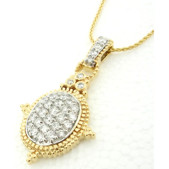 Gorgeous Diamond on yellow Gold Necklace - z5560