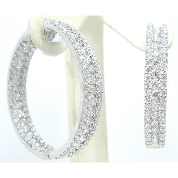 Brilliant Diamond Hoop Earrings - z5631 Brilliant Diamond Hoop Earrings - z5631