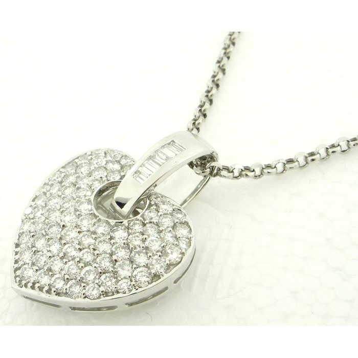 Brilliant Diamond Heart Necklace - z5656