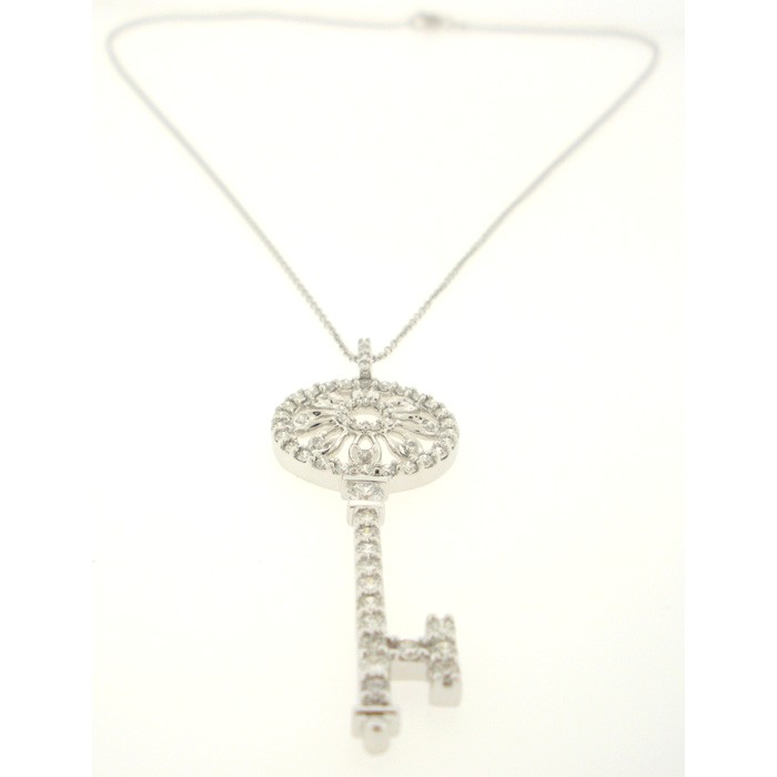 Exquisite Diamond Key Necklace - z5719