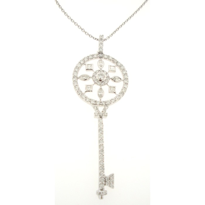 Exquisite Diamond Key Necklace - z5723