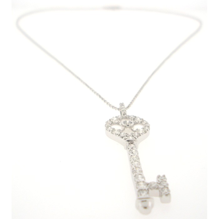 Exquisite Diamond Key Necklace - z5725